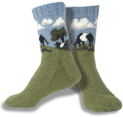 Cows in the Orchard Socks